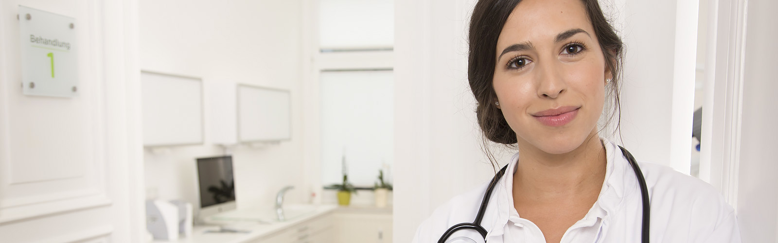 Portrait of a smiling doctor at medical practice Portrait of a smiling doctor at medical practice